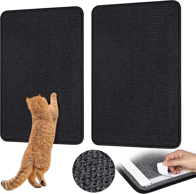 Graciadeco Black Cat Scratching Mat Sisal, 2 Packs Sisal Fabric Large Cat by GraciadecoStorage