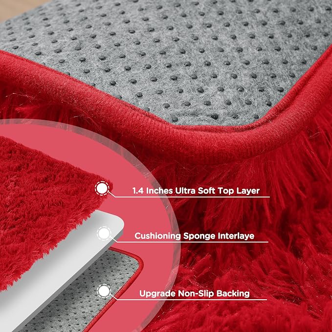 6x9 Red Area Rugs for Living Room, Large Fluffy Shag Rug for Bedroom Nursery - Image 7