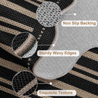 Striped Easy Jute Outdoor Patio Rug, 3x5 Washable Rugs - Image 4