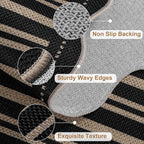 Striped Easy Jute Runner Rug, 2x6 Kitchen Rug Non Slip Washable Outdoor Runner - Image 4