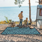 GENIMO Outdoor Rug for Patio Clearance, Reversible Plastic Straw Rugs for RV - Image 3