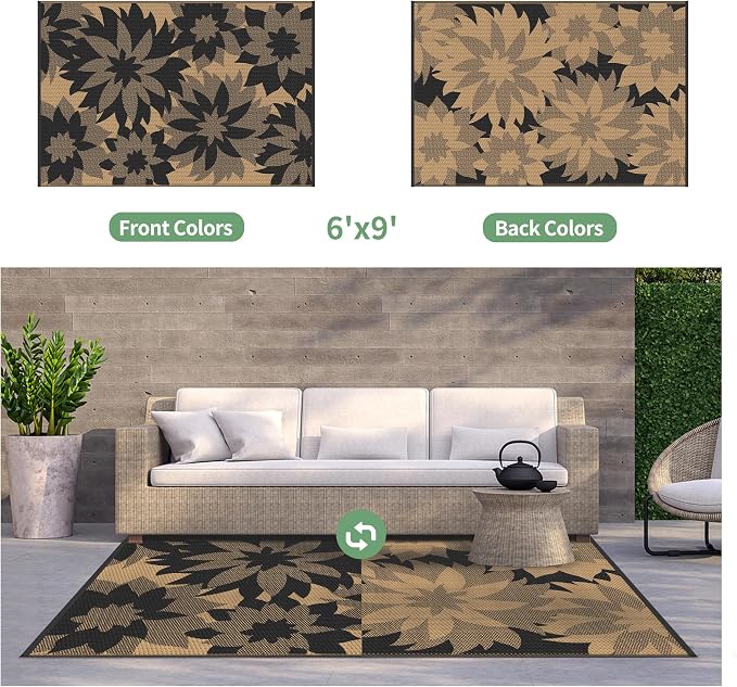GENIMO Outdoor Rug 6' x 9' Waterproof - Image 2