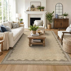 GarveeHome Scalloped Washable Area Rug 6x9 Rugs by GarveeHome