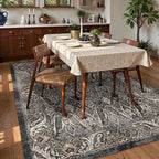 Washable Area Rug 5' x 7' Vintage Traditional Persian Mat - Image 3
