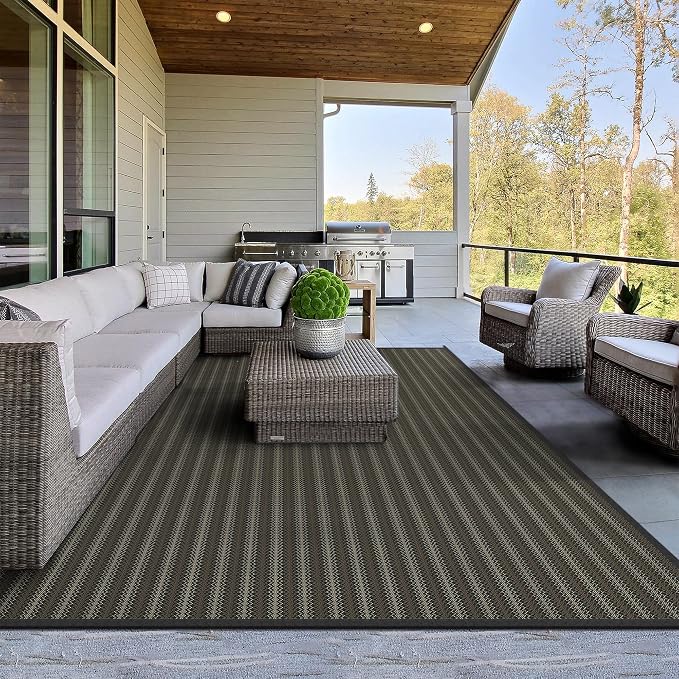 GENIMO Outdoor Rug for Patio Clearance, Lightweight Waterproof RV Camping Mat - Image 2