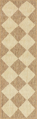 nuLOOM Outdoor Performance Collection Sabina Brown/Ivory, Soft and Cozy - Image 3
