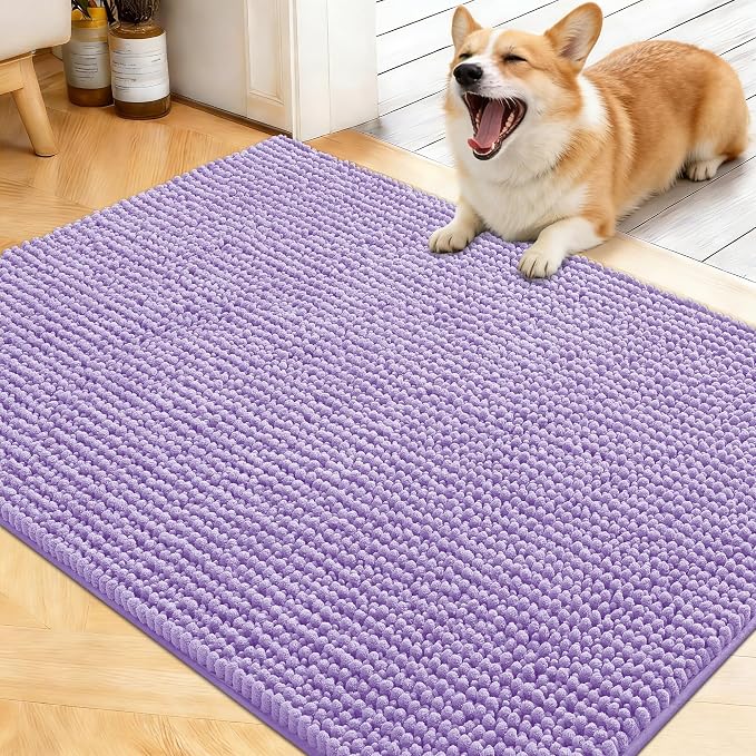 OLANLY Dog Door Mat for Muddy Paws 40x32, Ultra Absorbent Chenille Mud Doormat by OLANLY
