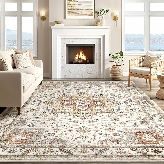 Vintage Living Room Area Rug 7x9 - Image 6