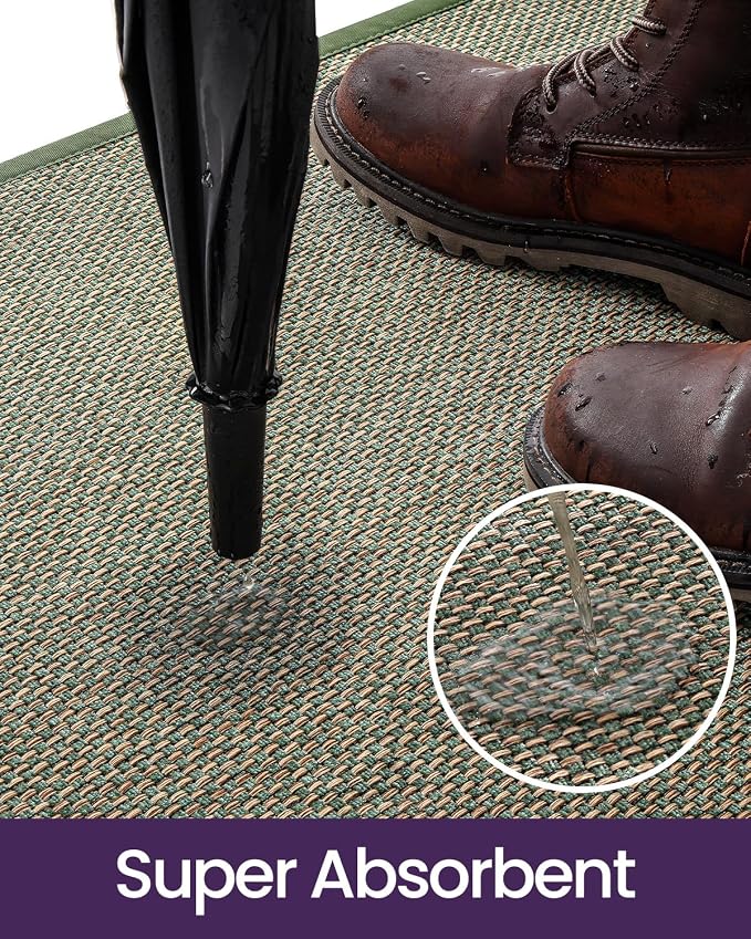 DEXI Ultra Thin Entryway Door Mat 36x56, Non Slip Rubber Backing Inside Entry - Image 6