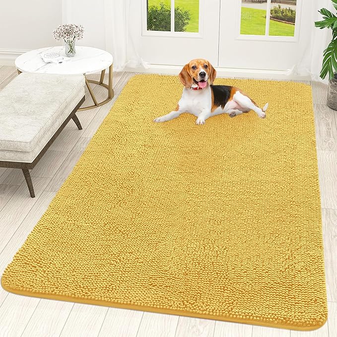 OLANLY Dog Door Mat for Muddy Paws 70x46, Absorbs Moisture and Dirt, Absorbent by OLANLY