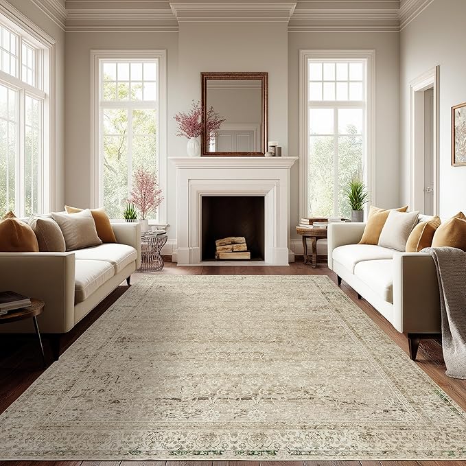 BILEEHOME Neutral Area Rugs 8x10 by BILEEHOME