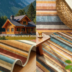 jinchan 5x7 Area Rug Modern Striped Rug Washable Rug Soft Large Indoor Floor - Image 3
