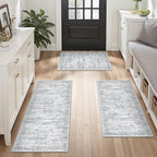 Washable Kitchen Rugs Sets of 3 Piece, Hallway Runner Rug Non-Slip - Image 4