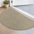 BEQHAUSE Dirt Trapper Door Mat 17" x 30" Half Circle Non-Slip Washable Doormats by BEQHAUSE