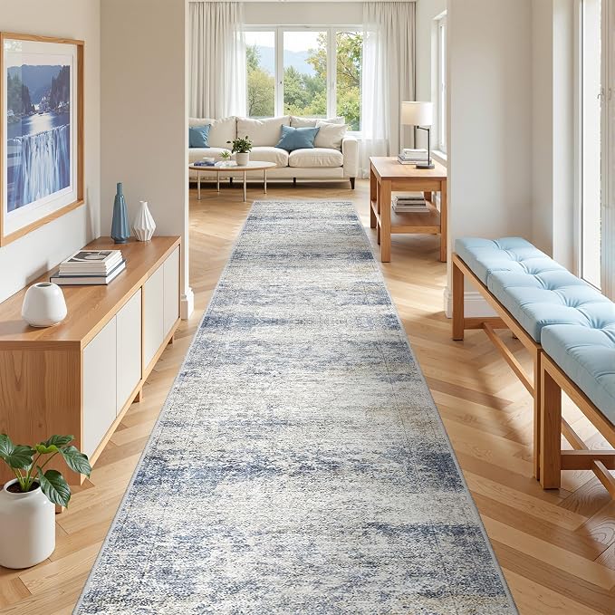 3x20 Washable Runner Rug for Hallway, Non-Slip Long Hallway Runner for Entryway - Image 4