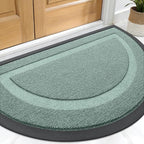 OLANLY Half Circle Door Mat Indoor Outdoor Entrance Welcome, Waterproof by OLANLY