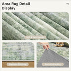 Soalmost 9x12 Area Rugs for Living Room, Non-Slip Machine Washable Vintage Rugs - Image 6
