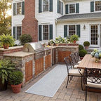 SAFAVIEH Courtyard Collection 2'3' x 16' Grey/Navy CY8521 Indoor/ Outdoor Patio by Unknown