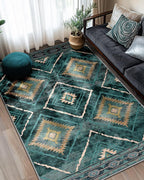 BESTSWEETIE Area Rug 6x9 Rug Machine Washable Non-Slip Low Pile Print Pattern by BESTSWEETIE