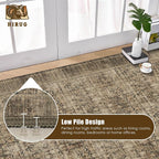 Washable Area Rug 6' x 9' Vintage Traditional Persian Mat - Image 5