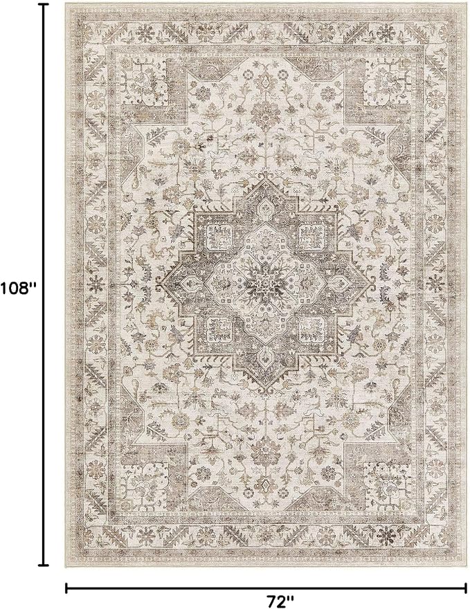 Vintage Living Room Area Rug 6x9 - Image 2