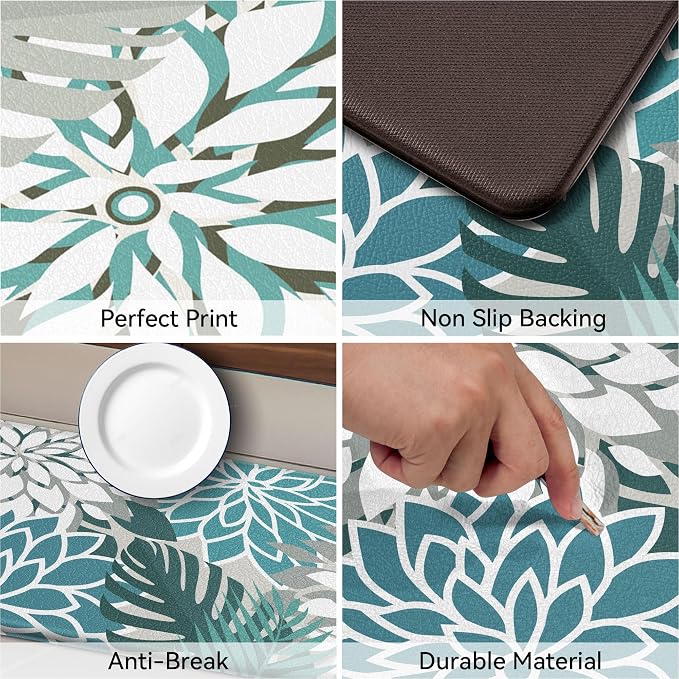Arenarug Kitchen Mats for Floor 2PCS Cushioned Anti Fatigue Kitchen Mats - Image 6
