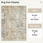Soalmost Abstract Rug 8x10 Large Living Room Rugs Neutral Modern Washable Area - Image 5