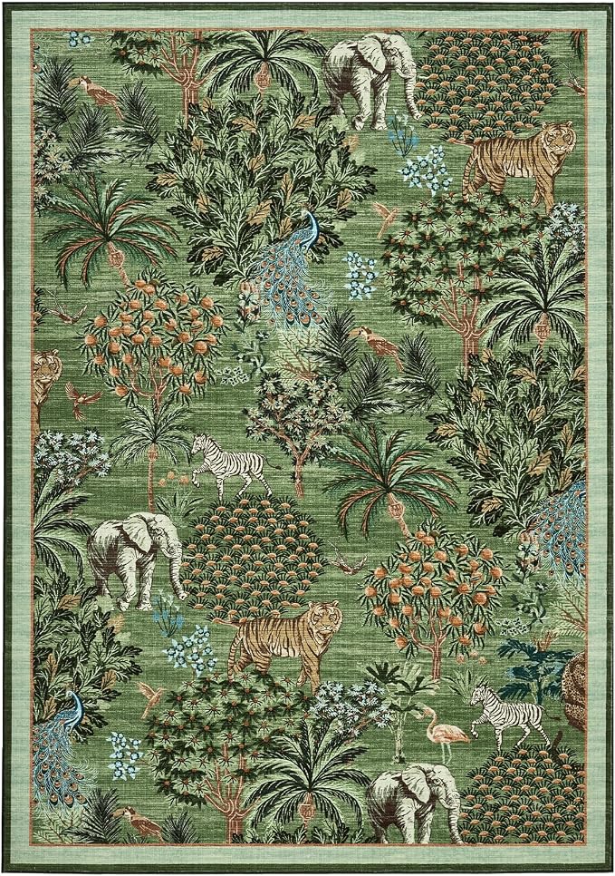 GarveeHome Jungle Rug 10x13 Washable Area Rugs - Image 5