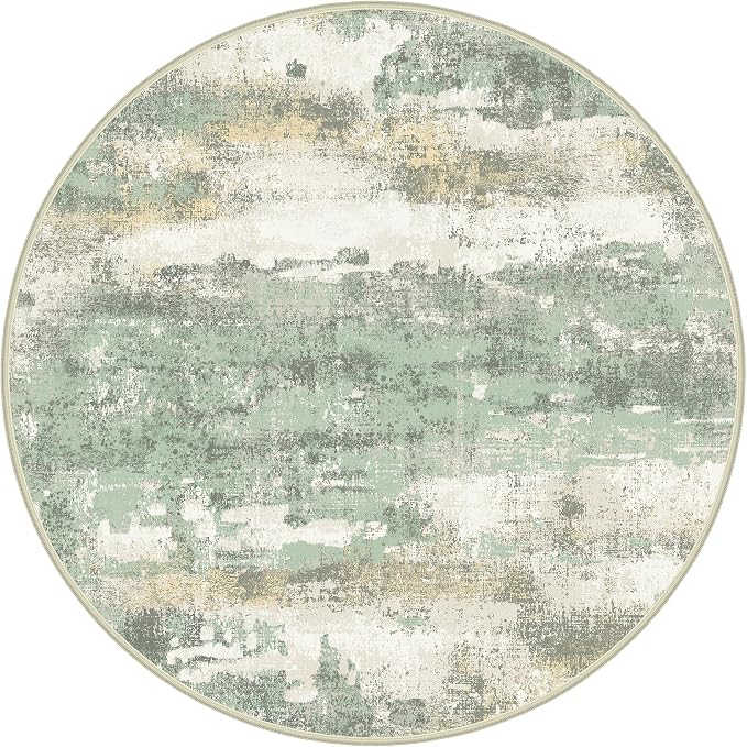 BEIMO Round Rugs 8FT for Living Room Bedroom, Modern Abstract Machine Washable - Image 6