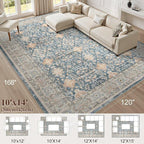 Vintage Living Room Area Rug 10x14 - Image 9