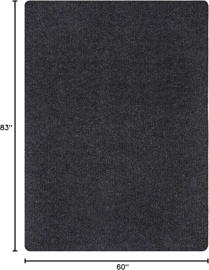 Ottomanson 5' x 6'6" Mud Mat Area Rug Scraper Carpet - Image 2