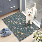 Soalmost 2x3 Dog Rugs for Entryway, Machine Washable Door Mat Animal Floral by Soalmost