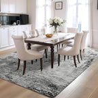 Ompaa Living Room Rug 5x8 Gray Area Rug Machine Washable Boho Rug Non Slip - Image 4