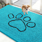 OLANLY Dog Door Mat for Muddy Paws 48x30, Paw Print Design, Absorbs Moisture by OLANLY