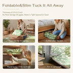 5x7 Indoor Outdoor Area Rug Washable Patio Rug Green Non Slip Non Shedding - Image 8