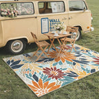 GENIMO Indoor Outdoor Area Rug 5'x8', Machine Washable Rugs - Image 3