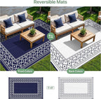 GENIMO Outdoor Rug Waterproof for Patio Decor, Camping Mats for Outdoor - Image 4