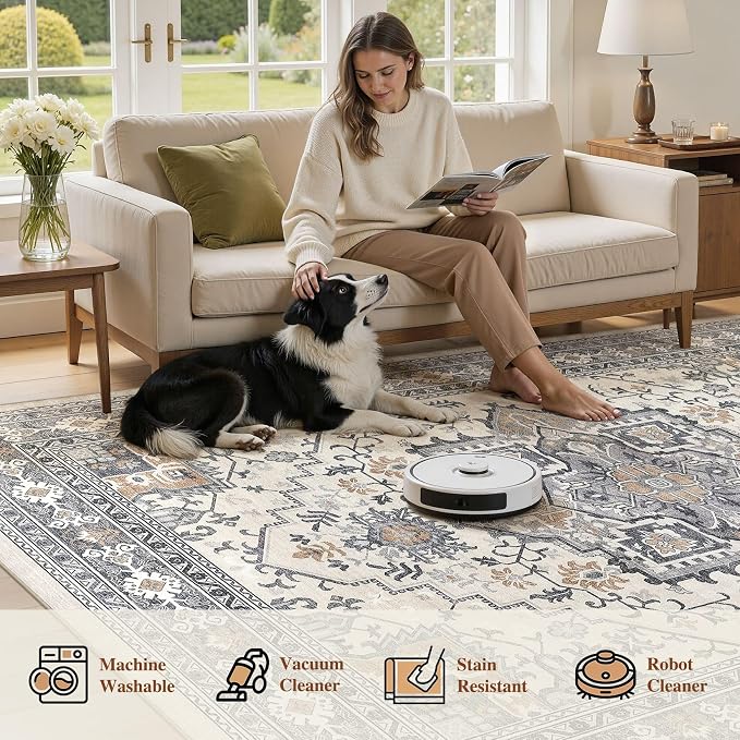 UERMEI 10x12 Area Rug Living Room Rugs - Image 6