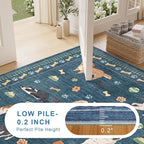 DUKINO 6x9 Rug for Living Room, Lightweight Animal Dog Print Washable Area Rug - Image 7