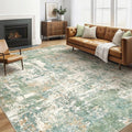 LOONGRUG 5x7 Area Rugs Living Room: Washable Large Abstract Soft Green Rug by LOONGRUG