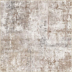 UERMEI Square Area Rugs : Washable 5x5 Neutral Modern Abstract Carpet - Image 8