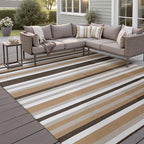 HUGEAR Outdoor Waterproof Rug 6'x9' Plastic Straw Rugs Washable Reversible by HUGEAR