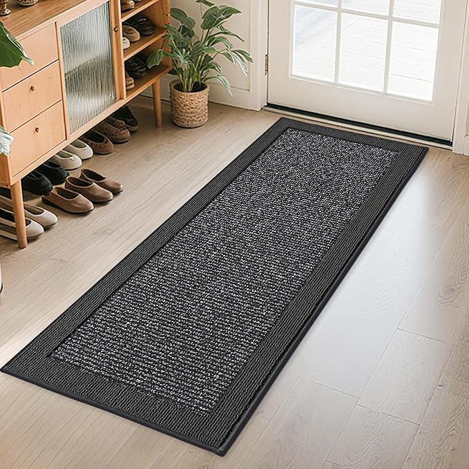 BEQHAUSE Indoor Door Mat 24" x 60", Dirt Trapper Door Mats Non-Slip Entryway by BEQHAUSE