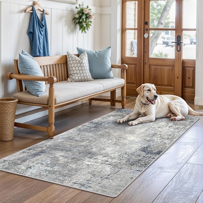 3x5 Washable Entryway Rug – Non-Slip Rubber Backed Small Area Rug - Image 4
