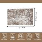 3x4 Washable Entryway Rug Non-Slip Modern Abstract Small Area Rug - Image 2
