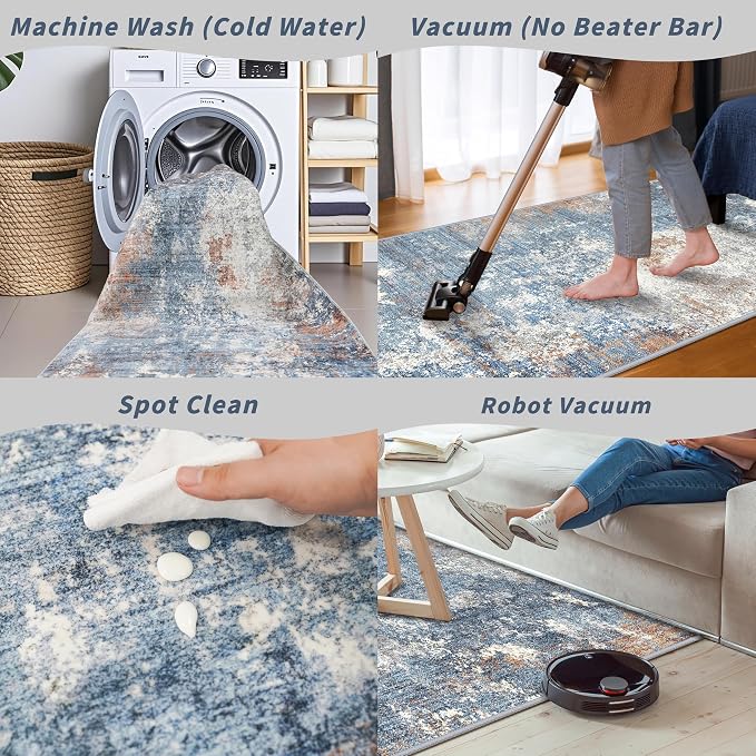 3x6ft Non-Slip Washable Kitchen Rug - Image 7