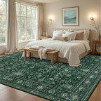 Area Rugs 9x12 Living Room Rug: Washable Rug Soft Vintage Distressed Floral - Image 4