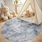 Round Rug 5ft Circle Rug Washable: Carpet Small Circular Area Rug - Image 4