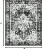 Moynesa Ultra-Thin Washable Area Rugs 8x10 Black and White Rugs - Image 2