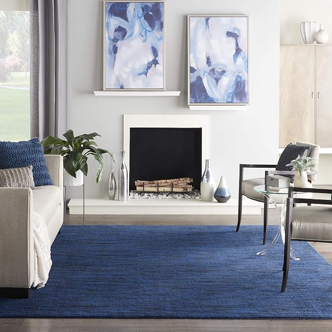 Nourison Home Nourison Essentials Midnight Blue 7' x 10' Area Rug - Image 3